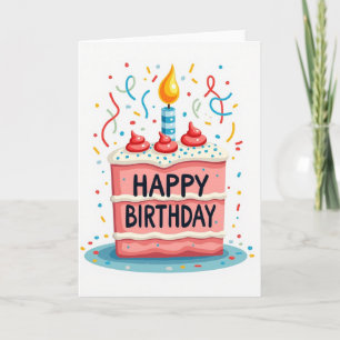 Carte d'anniversaire Célébration Bougie