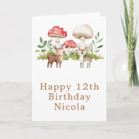 Carte d'anniversaire Cerf de la forêt