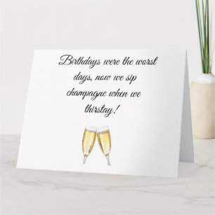 Carte d'anniversaire Champagne Taste