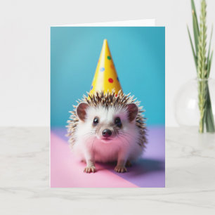 Carte d'anniversaire chapeau pointu doux