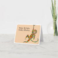 Carte d'anniversaire Cheeky Monkey