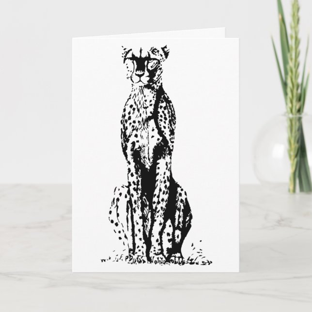 Carte d'anniversaire Cheetah (Devant)