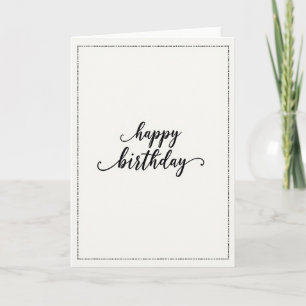 Carte d'anniversaire Chic Swirl Script