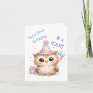 Carte d'anniversaire Chouette Mignonne - Célébrati