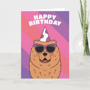Carte d'anniversaire Chow Chow Dog