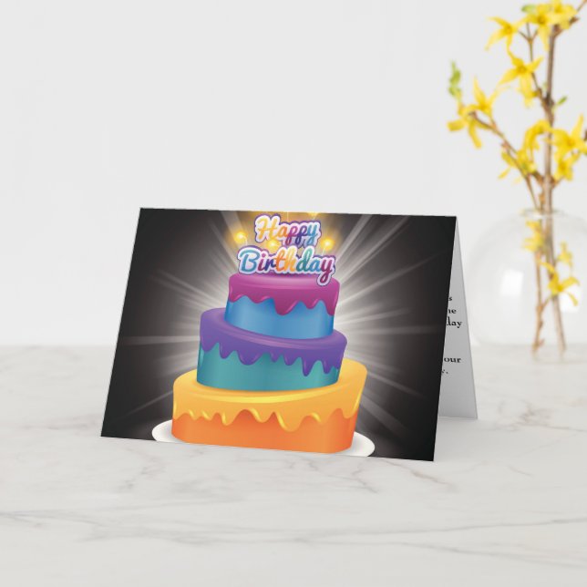 Carte d'anniversaire chrétienne (Fleur jaune)