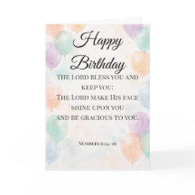 Carte d'anniversaire chrétienne – Bénédiction des 