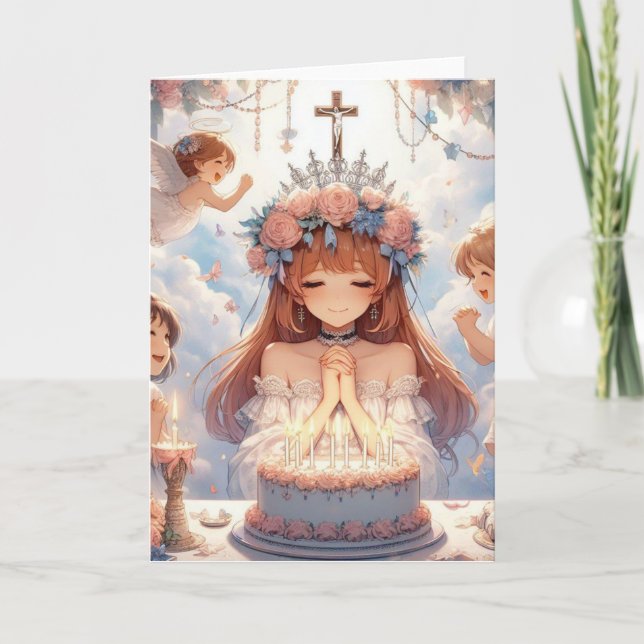 Carte d'anniversaire chrétienne pour femmes (Devant)