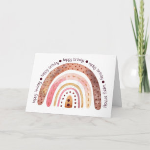 Carte d'anniversaire Cistomize - Points Arc-en-cie