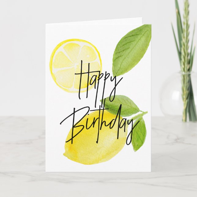 Carte d'anniversaire citron (Devant)
