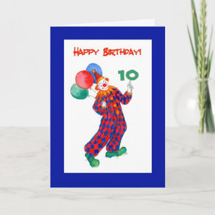 Carte d'anniversaire Clown personnalisable
