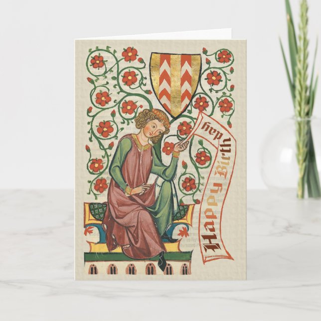 Carte d'anniversaire Codex Manesse CC0555 (Devant)