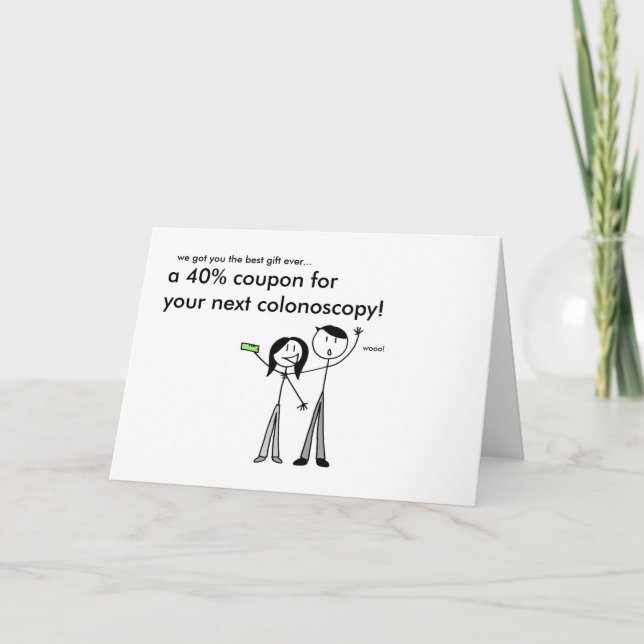 Carte d'anniversaire colonioscopique (Devant)