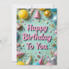 Carte d'anniversaire colorée