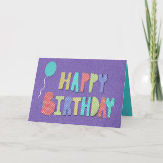 Carte d'anniversaire colorée