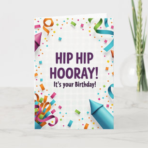 Carte d'anniversaire Colorée Explosion