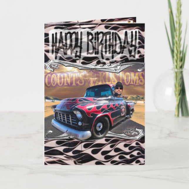 Carte d'anniversaire compte kustoms (Devant)