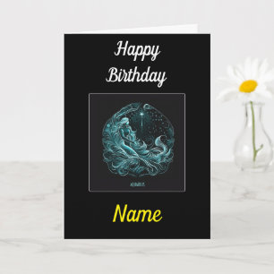 Carte d'anniversaire conçue pour le signe astrolog