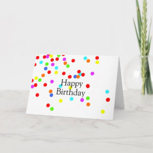 Carte d'anniversaire Confetti colorée