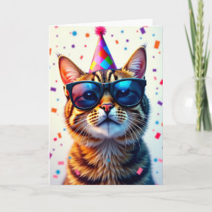 Carte d'anniversaire Cool Cat Shades