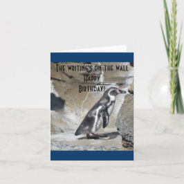 Carte d'anniversaire Cool Penguin