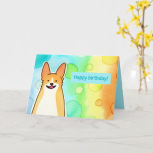 Carte d'Anniversaire Corgi