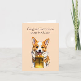 Carte d'Anniversaire Corgi-rific mignonne