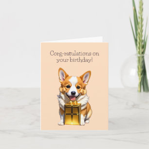 Carte d'Anniversaire Corgi-rific mignonne