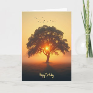 Carte d'anniversaire Coucher de soleil paisible
