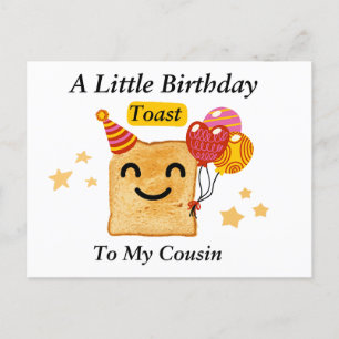 Carte d'anniversaire Cousin, Un petit toast d'anni
