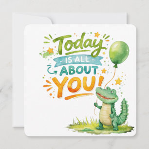 Carte d'anniversaire Crocodile pour Enfants