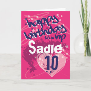 Carte d'anniversaire customisée de la fille de