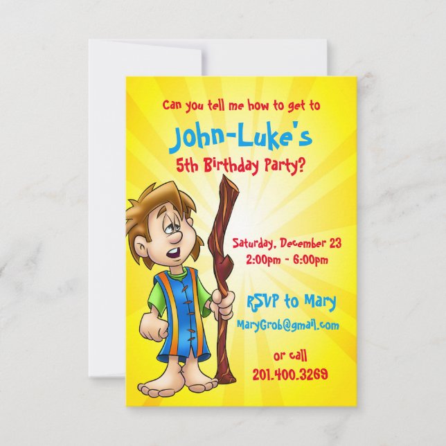 Carte d'anniversaire customisée pour le garçon (Devant)