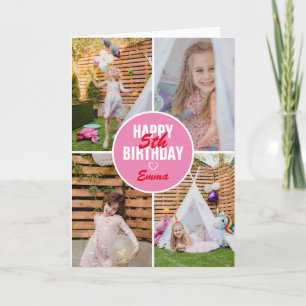 Carte d'anniversaire Cute 4 Photo Quel que soit l'