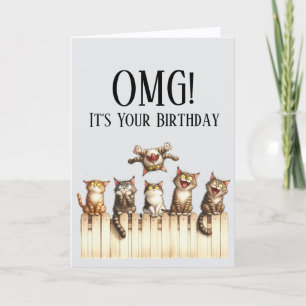 Carte d'Anniversaire Cute Cat