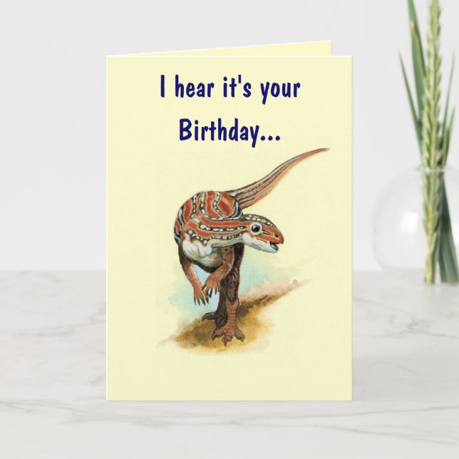 Carte d'anniversaire Cute Dinosaur (Devant)