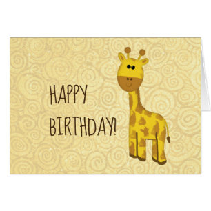 Carte d'anniversaire Cute Giraffe