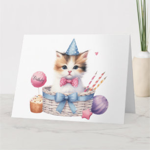 Carte d'anniversaire Cute Kitten