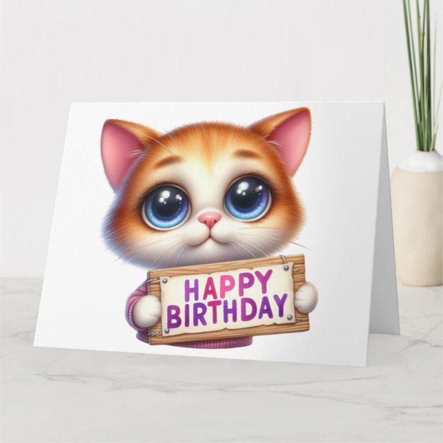 Carte d'anniversaire Cute Kitten (Devant)