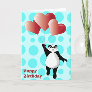 Carte d'anniversaire Cute Panda