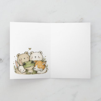 Carte d'anniversaire Cute Woodland Friends | Greno