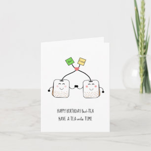 Carte d'anniversaire CuteTea Bag, Bestie Car