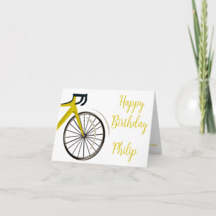 Carte d'anniversaire cycliste Road Bike