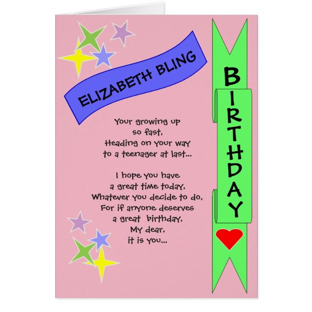 Carte d'anniversaire d'adolescents (Devant)