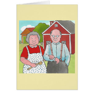 Carte d'anniversaire d'agriculteur et d'épouse