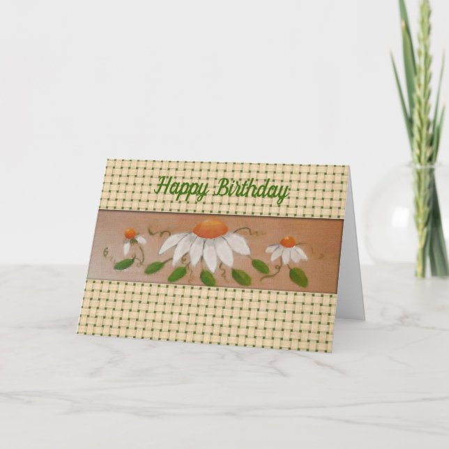 Carte d'anniversaire Daisy (Devant)