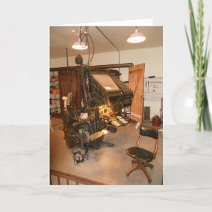 Carte d'anniversaire "Dakota Village Printing Pres