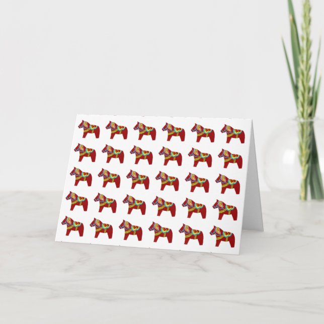 Carte d'anniversaire Dala Horse (Devant)