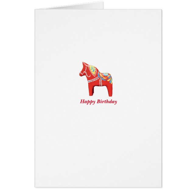 Carte d'anniversaire Dala Horse (Devant)