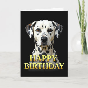 CARTE D'ANNIVERSAIRE DALMATIEN EN GROS PLAN DISTIN